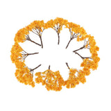Max 10Pieces Mini Tree Models for Scene Simulation&Sand Table Accs 6.5cm Yellow