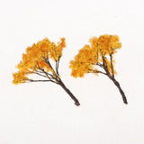 Max 10Pieces Mini Tree Models for Scene Simulation&Sand Table Accs 6.5cm Yellow