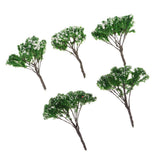Max 5Pieces Mini Tree Models for Scenes Simulation & Sand Table Accs 9cm Green 1