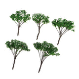 Max 5Pieces Mini Tree Models for Scenes Simulation & Sand Table Accs 9cm Green 1