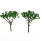 Max 5Pieces Mini Tree Models for Scenes Simulation & Sand Table Accs 9cm Green 1