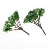 Max 5Pieces Mini Tree Models for Scenes Simulation & Sand Table Accs 9cm Green 1