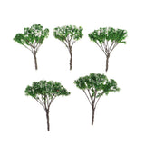 Max 5Pieces Mini Tree Models for Scenes Simulation & Sand Table Accs 9cm Green 1