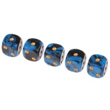 Max 5x6-sided Game Dice 16mm Dice for Board Games and Teaching Math Dark blue