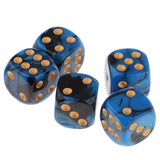 Max 5x6-sided Game Dice 16mm Dice for Board Games and Teaching Math Dark blue