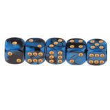 Max 5x6-sided Game Dice 16mm Dice for Board Games and Teaching Math Dark blue