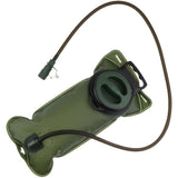 Max 2L Hydration Bladder Water Reservoir Survival Pouch Backpack  Army Green