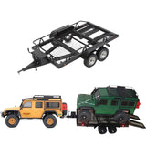 Max Heavy Duty Metal Trailer with Tow Hook for 1/10 RC Crawler Car Accessories