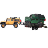 Max Heavy Duty Metal Trailer with Tow Hook for 1/10 RC Crawler Car Accessories