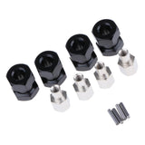 Max 12mm Hex Hub 15-25mm Extension Adapter Combiner for RC Crawler Black -15mm