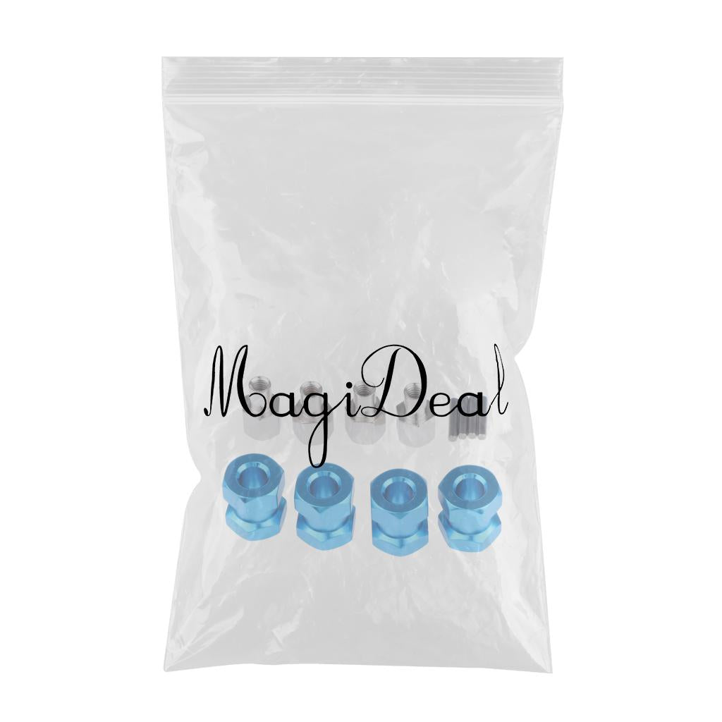 Max 12mm Hex Hub 15-25mm Extension Adapter Combiner for RC Crawler Blue -15mm