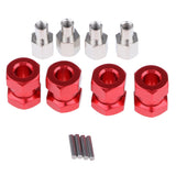 Max 12mm Hex Hub 15-25mm Extension Adapter Combiner for RC Crawler Red -15mm