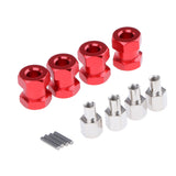 Max 12mm Hex Hub 15-25mm Extension Adapter Combiner for RC Crawler Red -15mm