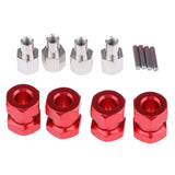 Max 12mm Hex Hub 15-25mm Extension Adapter Combiner for RC Crawler Red -15mm