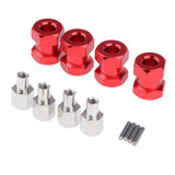 Max 12mm Hex Hub 15-25mm Extension Adapter Combiner for RC Crawler Red -15mm