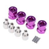Max 12mm Hex Hub 15-25mm Extension Adapter Combiner for RC Crawler Purple -15mm