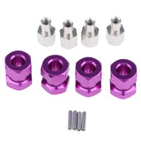 Max 12mm Hex Hub 15-25mm Extension Adapter Combiner for RC Crawler Purple -15mm