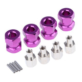 Max 12mm Hex Hub 15-25mm Extension Adapter Combiner for RC Crawler Purple -15mm