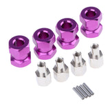 Max 12mm Hex Hub 15-25mm Extension Adapter Combiner for RC Crawler Purple -15mm