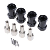 Max 12mm Hex Hub 15-25mm Extension Adapter Combiner for RC Crawler Black -20mm