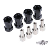 Max 12mm Hex Hub 15-25mm Extension Adapter Combiner for RC Crawler Black -20mm