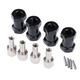 Max 12mm Hex Hub 15-25mm Extension Adapter Combiner for RC Crawler Black -20mm
