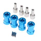 Max 12mm Hex Hub 15-25mm Extension Adapter Combiner for RC Crawler Blue -20mm