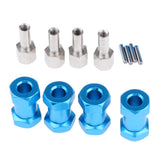 Max 12mm Hex Hub 15-25mm Extension Adapter Combiner for RC Crawler Blue -20mm