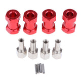 Max 12mm Hex Hub 15-25mm Extension Adapter Combiner for RC Crawler Red -20mm