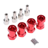 Max 12mm Hex Hub 15-25mm Extension Adapter Combiner for RC Crawler Red -20mm