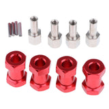 Max 12mm Hex Hub 15-25mm Extension Adapter Combiner for RC Crawler Red -20mm