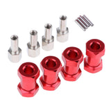 Max 12mm Hex Hub 15-25mm Extension Adapter Combiner for RC Crawler Red -20mm