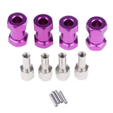 Max 12mm Hex Hub 15-25mm Extension Adapter Combiner for RC Crawler Purple -20mm