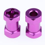 Max 12mm Hex Hub 15-25mm Extension Adapter Combiner for RC Crawler Purple -20mm