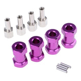 Max 12mm Hex Hub 15-25mm Extension Adapter Combiner for RC Crawler Purple -20mm