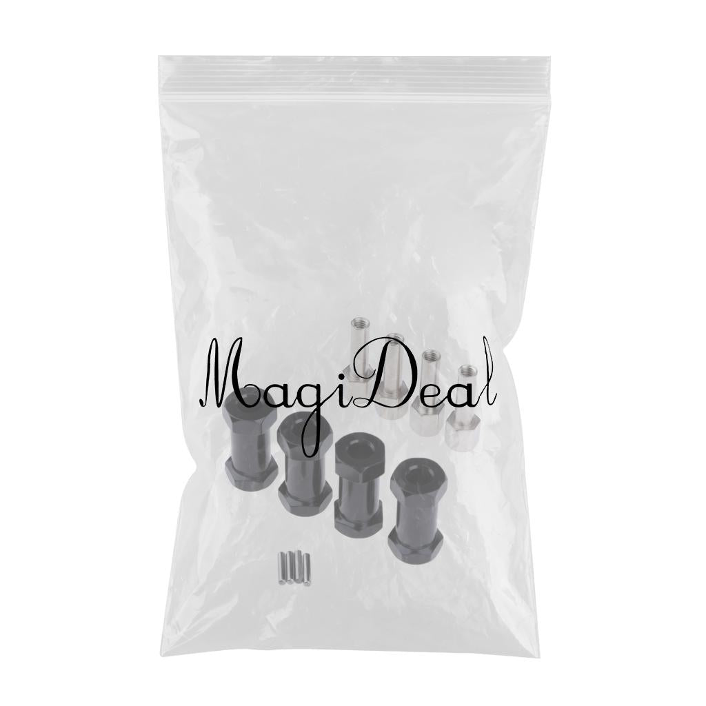 Max 12mm Hex Hub 15-25mm Extension Adapter Combiner for RC Crawler Black -25mm