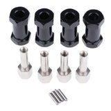 Max 12mm Hex Hub 15-25mm Extension Adapter Combiner for RC Crawler Black -25mm