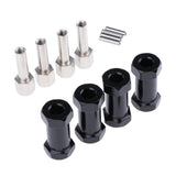 Max 12mm Hex Hub 15-25mm Extension Adapter Combiner for RC Crawler Black -25mm