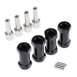 Max 12mm Hex Hub 15-25mm Extension Adapter Combiner for RC Crawler Black -25mm