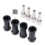 Max 12mm Hex Hub 15-25mm Extension Adapter Combiner for RC Crawler Black -25mm