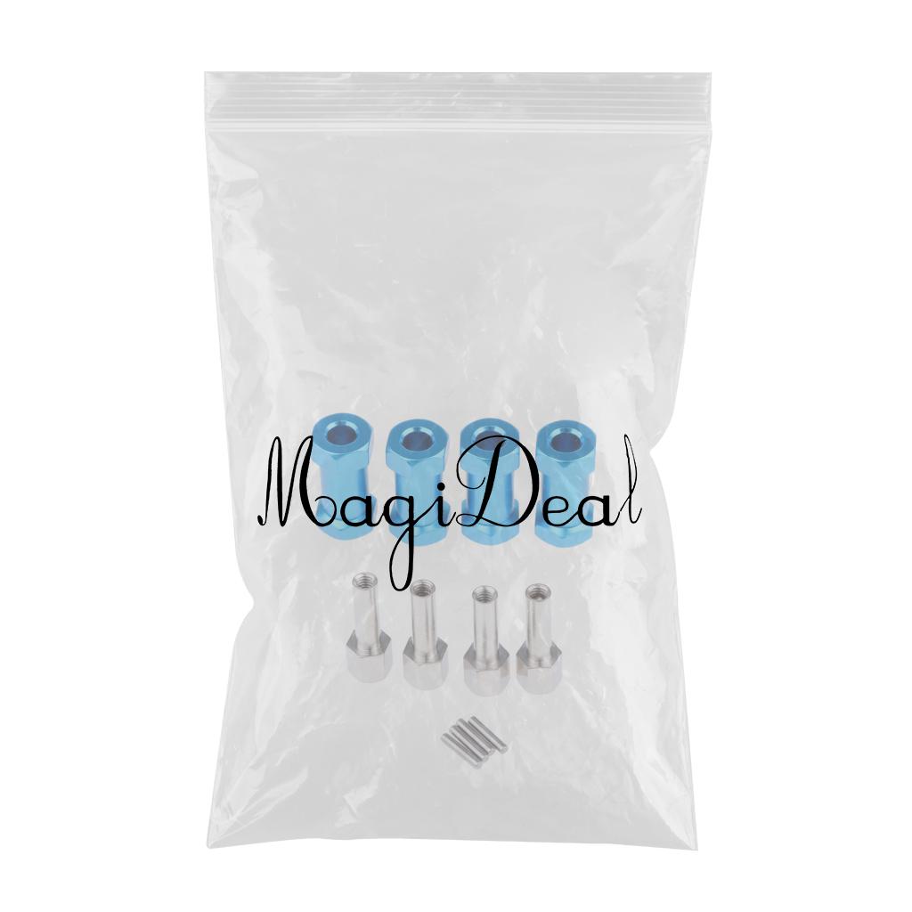 Max 12mm Hex Hub 15-25mm Extension Adapter Combiner for RC Crawler Blue -25mm