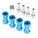 Max 12mm Hex Hub 15-25mm Extension Adapter Combiner for RC Crawler Blue -25mm