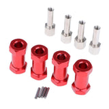Max 12mm Hex Hub 15-25mm Extension Adapter Combiner for RC Crawler Red -25mm