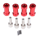 Max 12mm Hex Hub 15-25mm Extension Adapter Combiner for RC Crawler Red -25mm