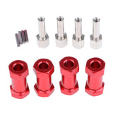 Max 12mm Hex Hub 15-25mm Extension Adapter Combiner for RC Crawler Red -25mm