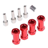 Max 12mm Hex Hub 15-25mm Extension Adapter Combiner for RC Crawler Red -25mm