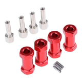 Max 12mm Hex Hub 15-25mm Extension Adapter Combiner for RC Crawler Red -25mm