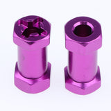 Max 12mm Hex Hub 15-25mm Extension Adapter Combiner for RC Crawler Purple -25mm