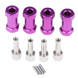 Max 12mm Hex Hub 15-25mm Extension Adapter Combiner for RC Crawler Purple -25mm