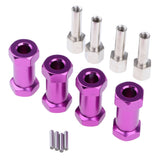 Max 12mm Hex Hub 15-25mm Extension Adapter Combiner for RC Crawler Purple -25mm
